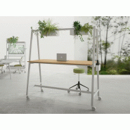 Table de réunion haute - Social Table SV802 sur roulettes - Dimensions 210x90 cm