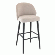 Tabouret de bar tess greige, France mobilier chr - 3760326528455