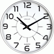 Unilux Maxi Pop Horloge Murale Systeme Quartz Silencieuse Diamètre 37,5 cm Gris metal - 400094488