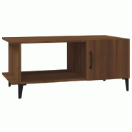 VidaXL Table basse Chêne marron 90x50x40 cm Bois d'ingénierie Modèle Luna Urbain - 817548