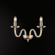 Bonetti Illumina Franz Applique En Fer Doré Avec Verre Transparent 2 Lumières .39 P.25 Bl275-Ap2-Or - doré 8050713218874