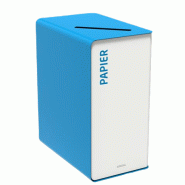 Borne de tri sélectif Cubatri 75 L - Acier poudré anti-UV - Système push/pull - Pieds réglables_0