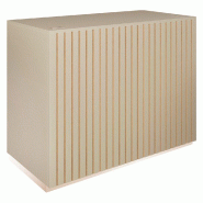 Comptoir Vertigo T03 MDF naturel et taupe avec tiroir 120x60x93cm