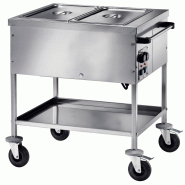 Fimar KBS Chariot bain-marie, 2Gn 1/1, Commande latérale 840x650x850 mm Acier inoxydable - 70930005