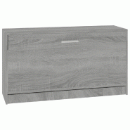 Helloshop26 - Banc à chaussures bottes commode étagère meuble entrée rangement sonoma 80 x 24 x 45 cm bois d'ingénierie gris 02_0023009 - gris al