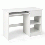 Helloshop26 - Bureau droit 108 x 48 x 75 cm plateau clavier coulissant 1 grand tiroir 1 étagère réglable et amovible blanc 20_0005667 - 3000200620555 Helloshop26 - Bureau droit 108 x 48 x 75 cm plateau clavier coulissant 1 grand tiroir 1 étagère réglable et amovible blanc 20_0005667 - 3000200620555