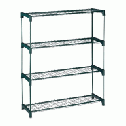 Helloshop26 - Étagère à plantes 4 niveaux extensible intérieure salon chambre véranda style épuré en métal noir 13_0010825 - noir métal 3000245438924