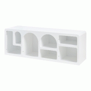 Helloshop26 - Meuble TV support télévision salon étagère Vågå 140 x 40 x 48 cm blanc 03_0010108 - blanc 3000225038229