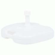 Helloshop26 - Socle de parasol rond moderne dehors 45 x 45 x 26 cm résistant aux intempéries en plastique blanc 02_0045957 - blanc 3000233975523