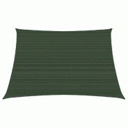 Helloshop26 - Voile d'ombrage 160 g/m²  3/4 x 2 m PEHD vert foncé 02_0009420 - vert 3000508847760