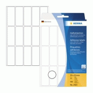 HERMA 480 étiquettes blanches multi-usage, format 20 x 50 mm (32 feuilles 11x17 / cdt) - blanc 2410