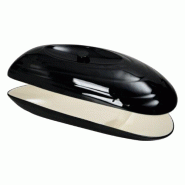 MONDO DECO 1 Assiette à moules noire en mélamine - Avec couvercle - 47x19,5 cm - Mondo Déco - noir plastique 3558840058349