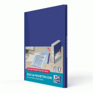 Oxford Lot de 12 Bloc de 40 pochettes coin Le Bloc A4, en polypro lisse incolore - 3045050461835