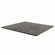 Plateau carré table intérieur/extérieur Mésa 60x60cm en compact pierre de lave