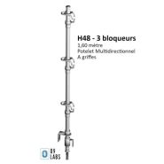 Potelet multidirectionnel 3 bloqueurs - 1,60 m  - H48
