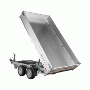 Remorque Benne SARIS - 306 x 184 cm - PTAC 3500 kg - 2 Essieux - Freinée - Pompe électrique - Référence 44540