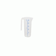 Schneider - Tasse mesurée, 0,5 l, échelle embossée, lettres bleues, poignée ouverte - blanc plastique polypropylène 206011