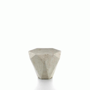 Stones Diamond Small Table Basse / Bout De Canapé (60X60X50H) En Pierre Fossile Beige - beige 8033959250624