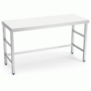 Table centrale en acier inoxydable Table centrale sans étagère 1000x500x850 mm. Horemaq - 070402