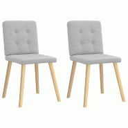 VidaXL Chaises à manger lot de 2 gris nuage tissu Modèle Xylène - 4101077