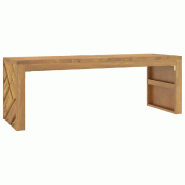 VidaXL Table basse 110x35x38 cm bois massif de teck Modèle Élancé - 4009313