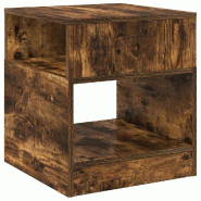VidaXL Table d'appoint Chêne fumé 40,5 x 40 x 45 cm Bois d'ingénierie Modèle Flex Panorama - 890920