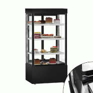 Vitrine réfrigérée pour pâtisserie MADRID - 1000 mm - 3 étagères - Noir