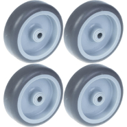 Roue 75mm 3" à pneu en caoutchouc gris avec centre en plastique Capacité de 240kg, jeu de 4 Roue 75mm 3" à pneu en caoutchouc gris avec centre en plastique Capacité de 240kg, jeu de 4