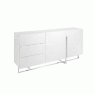 AC ANGEL CERDA Angel Cerdá Buffet en bois blanc et acier chromé 3051C 180 x 42 x 85 - blanc Bois manufacturé 8435631003281 AC ANGEL CERDA Angel Cerdá Buffet en bois blanc et acier chromé 3051C 180 x 42 x 85 - blanc Bois manufacturé 8435631003281