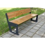 Mobilier urbain en acier et bois mélèze pour collectivités