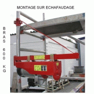 Bras tournant KST 600 kg - potence de levage avec palan treuil pour travaux forestiers et chantiers