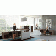 Bureau de Direction Mito réglable en hauteur - MDD - 219, Droite, Sycomore foncé