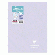 Clairefontaine Lot de 10 Cahier Kover Book Blush 24x32, 96p./48 feuilles 90 g/m² piquées, couv. Lilas/vert tilleul, Séyès - 3037929814750