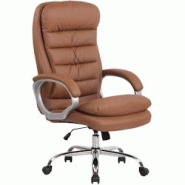 CLP Fauteuil de bureau Big Vancouver similicuir Marron clair - marron polyester 315151 CLP Fauteuil de bureau Big Vancouver similicuir Marron clair - marron polyester 315151