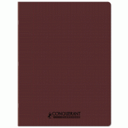 CONQUERANT Lot de 10 Cahier Classique PP piqué 24x32, 96p./48 feuilles 90g/m², Séyès, coloris marron - 3020120254968