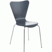 Décoshop26 - Chaise de cuisine salle à manger x1 empilable dossier triangle en bois gris et métal chromé 10_0003330 - gris 3000251526318 Décoshop26 - Chaise de cuisine salle à manger x1 empilable dossier triangle en bois gris et métal chromé 10_0003330 - gris 3000251526318