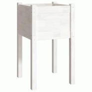 Helloshop26 - Jardinière bac lit surélevé plantes fleurs terrasse jardin d'extérieur 40 x 40 x 70 cm bois de pin massif blanc 02_0038549 - 3000217 Helloshop26 - Jardinière bac lit surélevé plantes fleurs terrasse jardin d'extérieur 40 x 40 x 70 cm bois de pin massif blanc 02_0038549 - 3000217