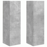 Helloshop26 - Meuble TV mural moderne minimaliste finition béton 30 x 31 x 100 cm en bois d'ingénierie gris 02_0054992 - gris Bois massif 3000238756