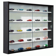 Kt9768-911 - vitrine murale &quot;collecty&quot; pour miniatures - noir et blanc - inter link - 80x9,5x60 cm