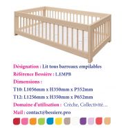 Lit modèle fixe (empilable) Lit modèle fixe (empilable)