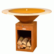 Pack brasero plancha classique en acier corten avec anneau mange debout - marron acier 3701730500903 Pack brasero plancha classique en acier corten avec anneau mange debout - marron acier 3701730500903