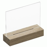 Porte visuel Base Bois Format A7 Paysage