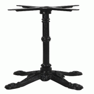 Proloisirs Pied Trady 4 Fixe Fonte Acier 45X45 cm X 73 cm - Noir - noir acier AG0002