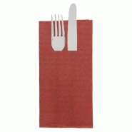 Serviette kangourou écolabel double point bordeaux 39x40cm par 1400