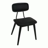 Stamp Reverdy LOT DE 2 Felix Chaise structure métal noir - Pieds bois noir - assise et dossier tapissés pvc noir - noir multi-matériau 3661365003159 Stamp Reverdy LOT DE 2 Felix Chaise structure métal noir - Pieds bois noir - assise et dossier tapissés pvc noir - noir multi-matériau 3661365003159