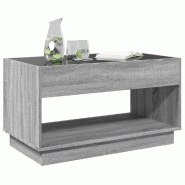 Table basse avec LED infini sonoma gris 90x50x50 cm Modèle Boreal Concept - 847670