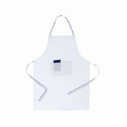 Tablier Haute Qualité avec poche avant double et lanières bicolores ajustables Blanc - 5600847153683
