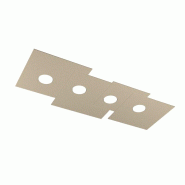 Top light Plafonnier rectangulaire Toplight 4 lumières Plate avec culot GX53, structure couleur sable, design moderne 86x37x3cm - beige 8057094700035