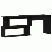 VidaXL Bureau Chêne noir 200 x 50 x 76 cm Bois d'ingénierie Modèle Vega Master Minimal - 862465