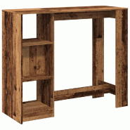 VidaXL Table de bar avec étagère vieux bois bois d'ingénierie Modèle Boréal Design Pro - 854398